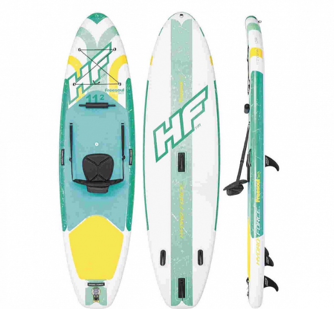 Надувная доска для sup-бординга BESTWAY HYDRO FORCE 11.2 WINDSURF без паруса